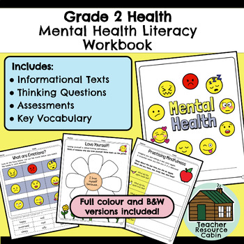 mental health literacy workbook grade 2 ontario health 2019 tpt