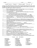 Mental Health - Matching Worksheet - Form 3