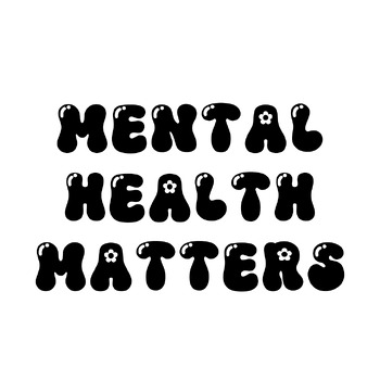 Preview of Mental Health Matters PNG Digital File for Shirts, Stickers, Printing, Crafts