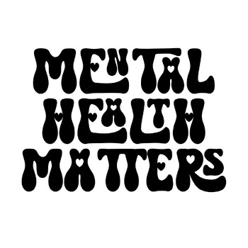 Preview of Mental Health Matters PNG Digital File for Shirts, Stickers, Printing, Crafts