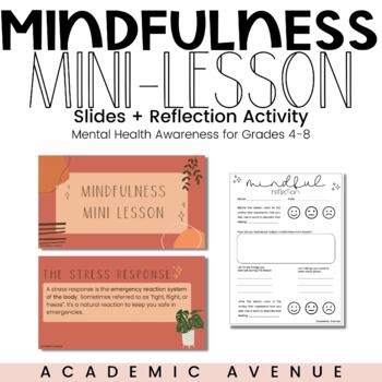 Preview of Mental Health/Mindfulness Mini-Lesson - Slides & Worksheet
