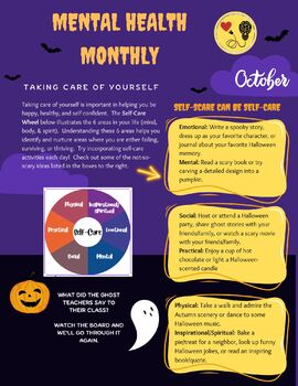 Preview of Mental Health Newsletter: Self-Care (Halloween/October edition)