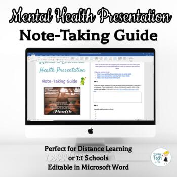Preview of Mental Health Note-Taking Guide - Online Distance Learning