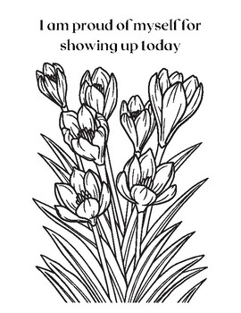 Preview of Mental Health Positive Affirmations Coloring Pages for Teachers