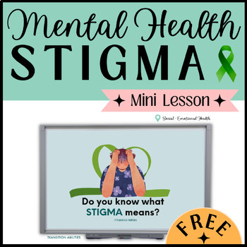 Preview of Mental Health Stigma Awareness Mini Lesson | Distance Learning | Remote