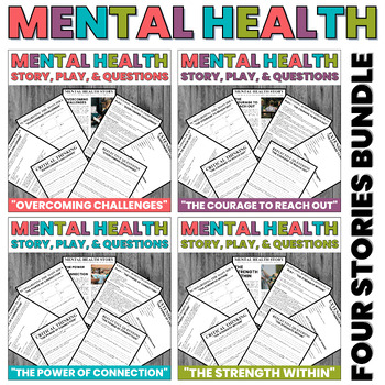 Preview of Mental Health Stories | Courage and Connection | Upper Grades BUNDLE