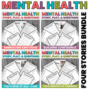 Preview of Mental Health Stories | Embrace and Empowering | Upper Grades BUNDLE