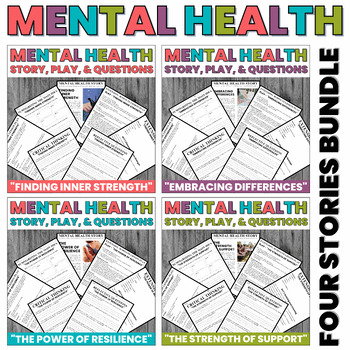 Preview of Mental Health Stories | Strength and Diversity | Middle School and Up BUNDLE