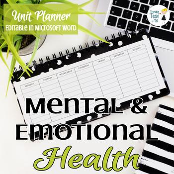 Preview of Mental Health Unit Planner - Editable in Microsoft Word