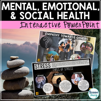 Preview of Mental Health Unit Social Health Interactive PowerPoint - Google Slides
