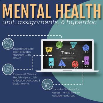 Preview of Mental Health Unit (including hyperdoc lessons & assignments)