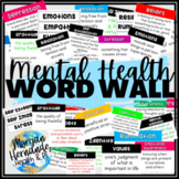Mental Health Vocabulary  Word Wall 