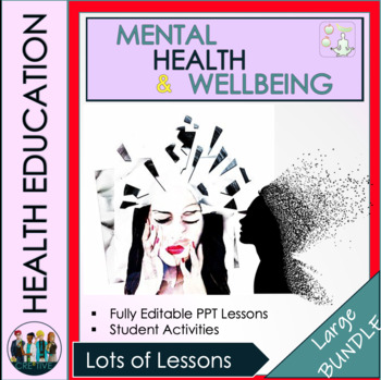 Preview of Mental Health & Wellbeing | SEL Bundle of Lessons (Emotions, Health & Self Care)