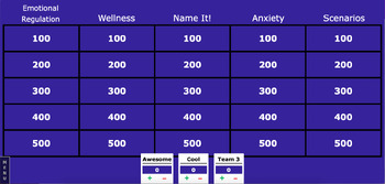 Preview of Mental Health & Wellness Jeopardy