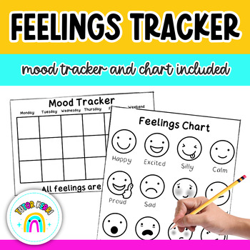 Preview of Feelings Chart and Tracker - Mental Health Awareness Activity