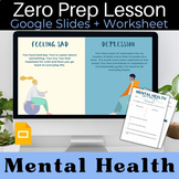 Mental Health ZERO PREP Lesson: Google Slides + Worksheet 