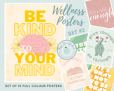 Mental Health and Well Being Posters / Cards (Set of 10) -