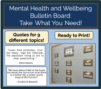 Preview of Mental Health and Wellbeing Bulletin Board: Take What You Need