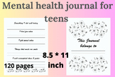 Mental Health journal For teens