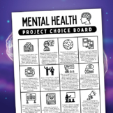 Mental Health or Mental Illness Choice Board for Project-B