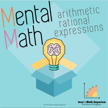 Preview of Mental Math: Rational Expressions Activity Worksheets