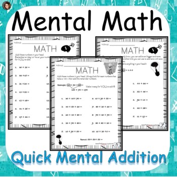 Preview of Mental Math How to Make a 10 or 100 -Addition Tricks