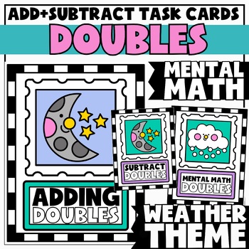 Preview of Mental Math {Doubles} Addition and Subtraction within 40 Task Cards