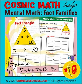 Preview of Fact Family Practice: Inverse Operations & Mental Math Related Facts