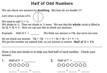 mental math finding half 2nd grade worksheets individualized math