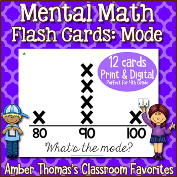 Preview of Mental Math Flash Cards:  Mode