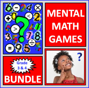 Preview of Mental Math Games: Grade 3 and 4 Bundle