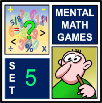 Preview of Mental Math Games Set 5 - ten digital math activities