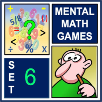 Preview of Mental Math Games: Set 6 - ten digital math activities