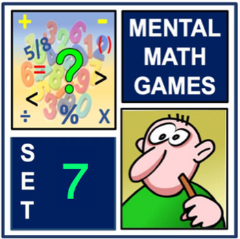 Preview of Mental Math Games Set 7 - ten digital math activities