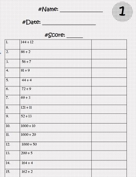 Preview of Mental Math Grades 6,7 and 8