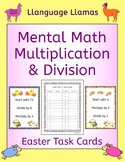 Mental Math Multiplication and Division Easter Task Cards