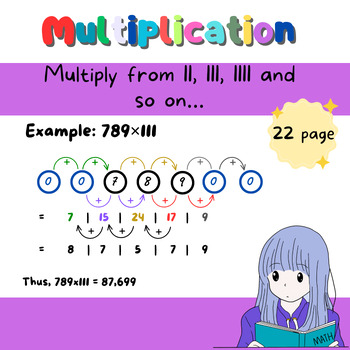 Preview of Mental Math - Multiply from 11, 111, 1111  in 5 seconds + Flashcard