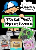 Mental Math Mystery Pictures inspired by Minecraft characters