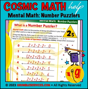 Preview of Mental Math Number Puzzlers: 2s - Number Operations & Order of Operations PEMDAS