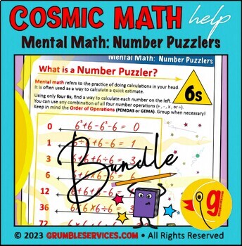 Preview of Mental Math Number Puzzlers BUNDLE: Number Operations & Order of Operations