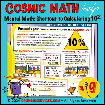 Preview of Mental Math & Number Sense: Percentages & Powers of Ten • Calculate 10% Shortcut