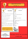Mental Math, Numeracy worksheets for year 1-2 Engaging  wo