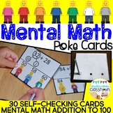 Mental Math Poke Cards: Number Bond Addition to 100