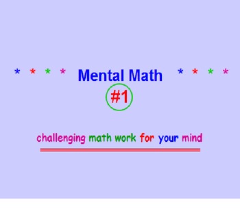 Preview of Mental Math Powerpoint #1 with Squaring & Square Roots