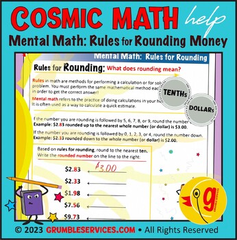 Preview of Mental Math Practice & Number Sense: Rounding Money, Decimal & Mixed Numbers