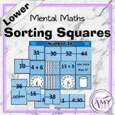 Mental Math Sorting Squares - Lower