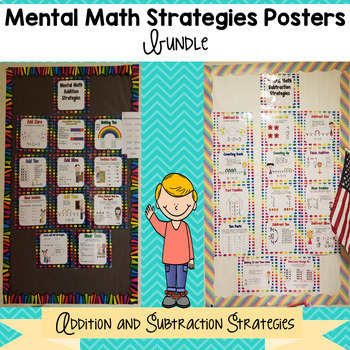 Preview of Mental Math Strategies Anchor Charts Bundle