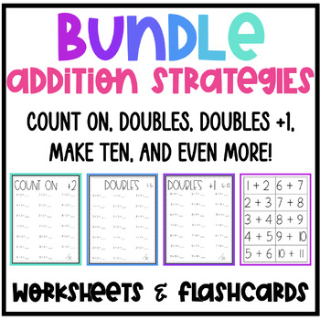 Preview of Mental Math Strategy BUNDLE - One More, Count On, Doubles, Doubles Plus One