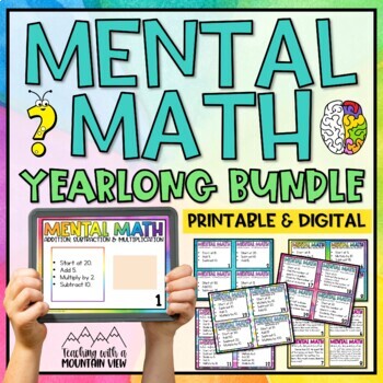 Preview of Mental Math Task Cards