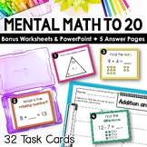 Mental Math Task Cards | Addition and Subtraction Fluency Center